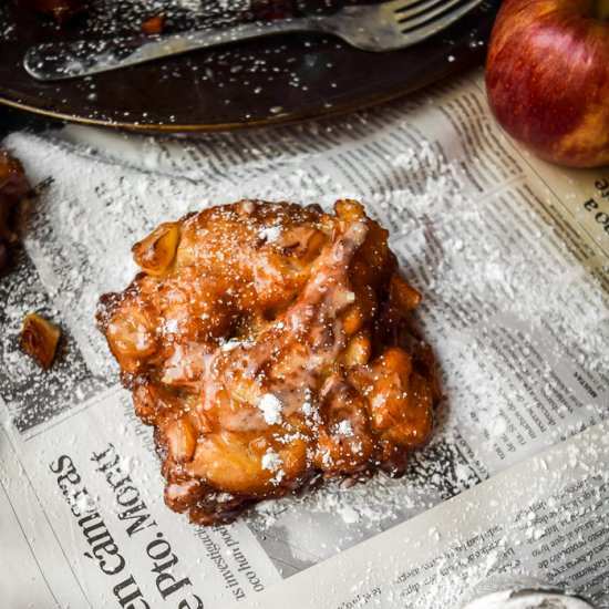 Glazed Cinnamon Apple Fritters