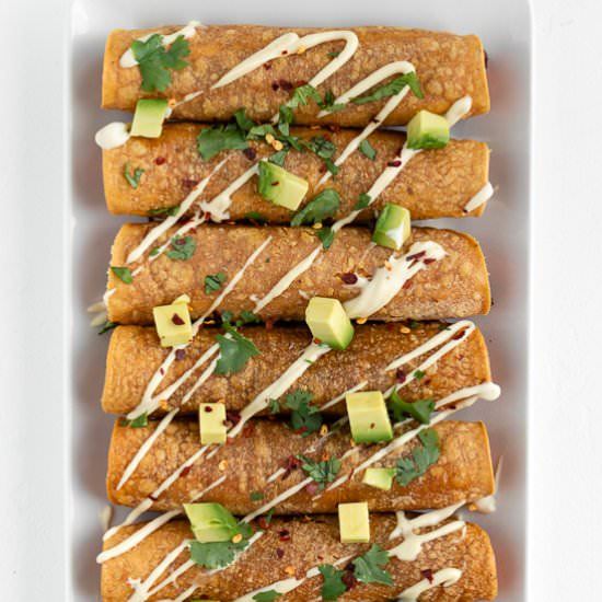 Sweet Potato Black Bean Taquitos