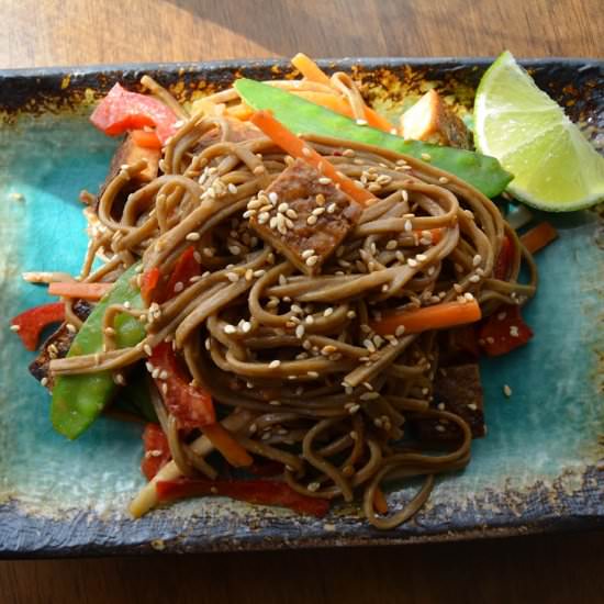 Tofu Soba Salad & Miso Dressing