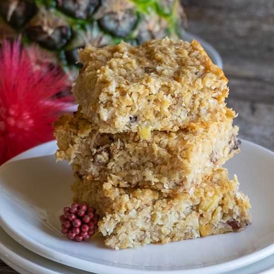 GF Oatmeal Squares with Pineapple