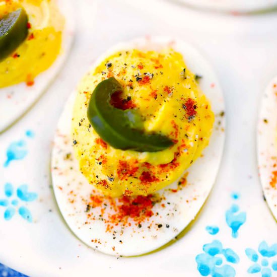 Jalapeno Deviled Eggs