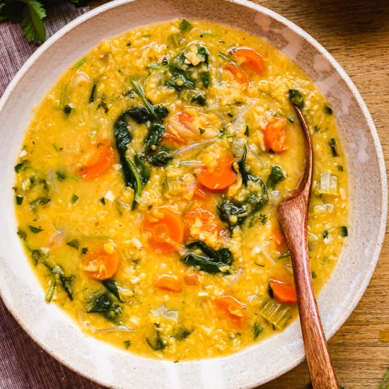 Red Lentil Green Curry (Vegan, GF)