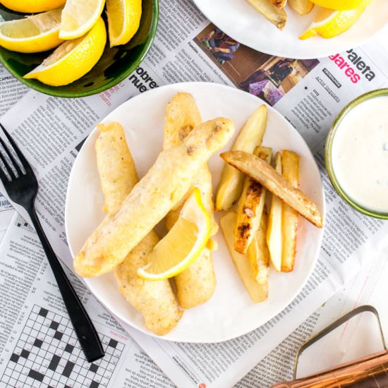 Easy home made fish and chips