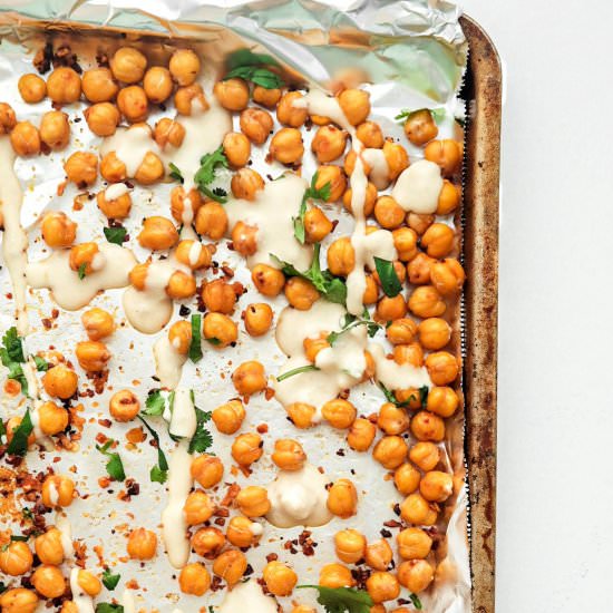 Chili Onion Crunch Chickpeas