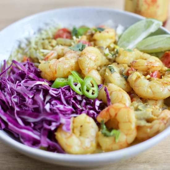 Coconut Curry Shrimp Bowls