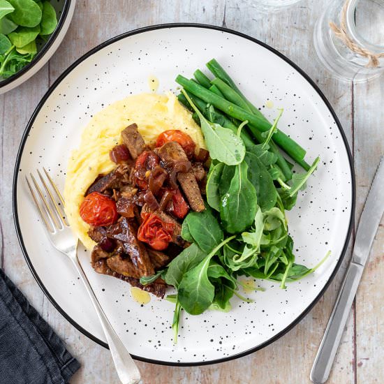 Steak with Balsamic Tomatoes