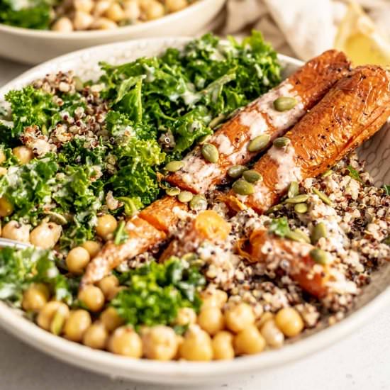 Carrot Kale Quinoa Bowl
