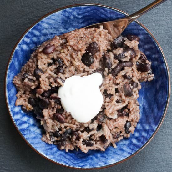 Instant Pot Cuban Black Beans Rice