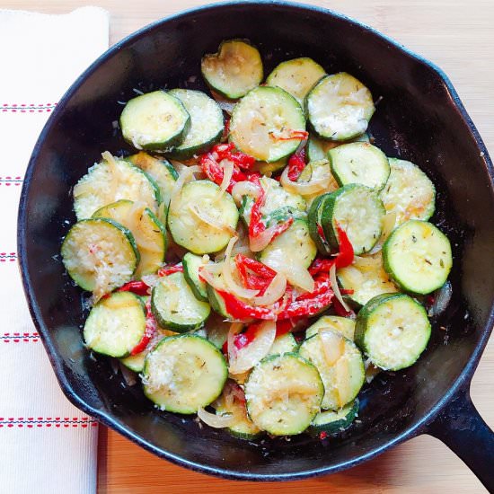 Sauteed Zucchini with Parmesan
