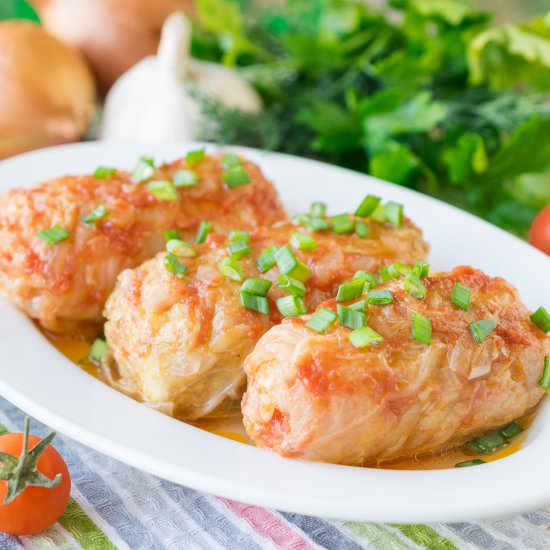 Stuffed Chinese Cabbage Leaves