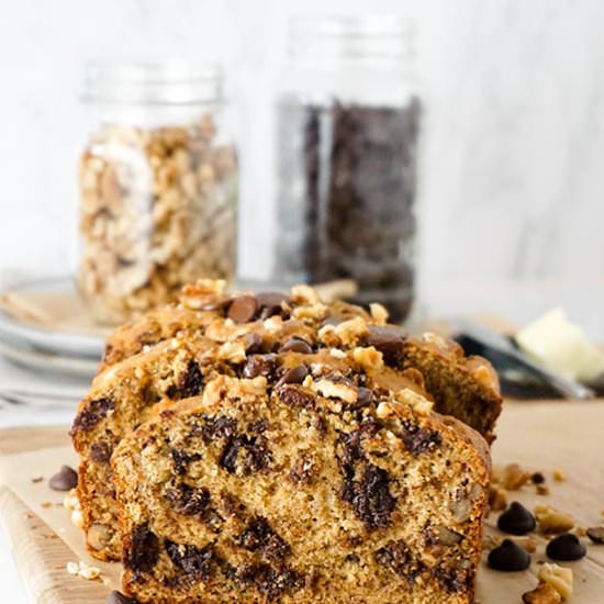 Chocolate Chip Banana Nut Bread