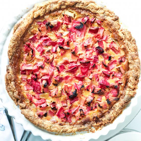 Easy Rhubarb Custard Pie