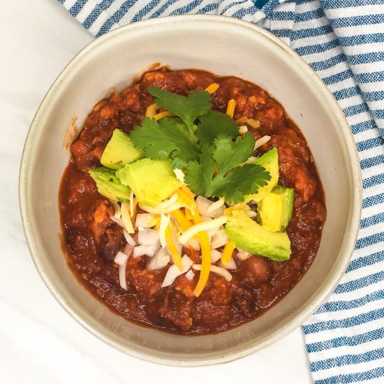 Perfect Turkey Chili
