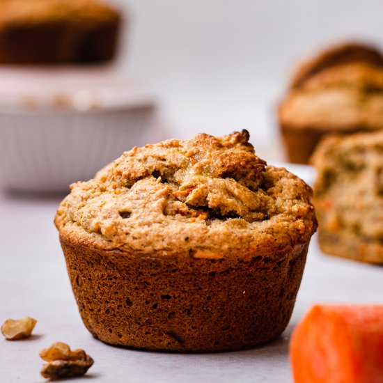 Vegan Carrot Banana Oat Muffins