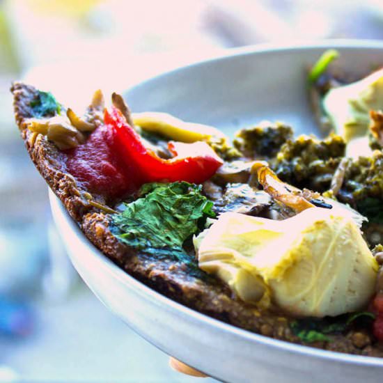 Funghi Flatbread (vegan & gf)