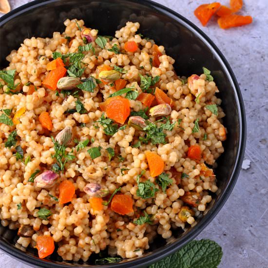 Spiced Israeli couscous salad