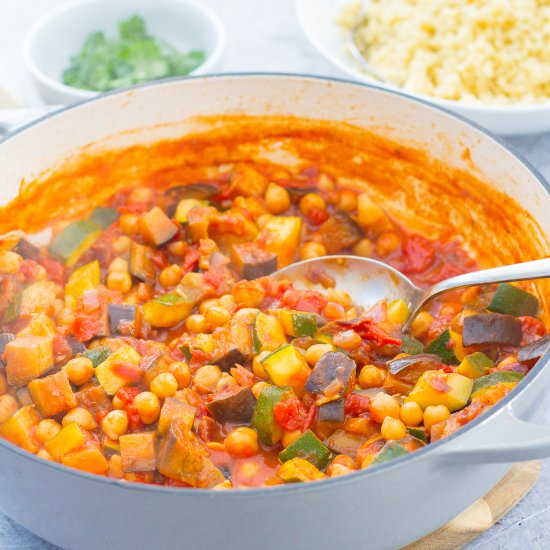 Chickpea Ratatouille & Couscous