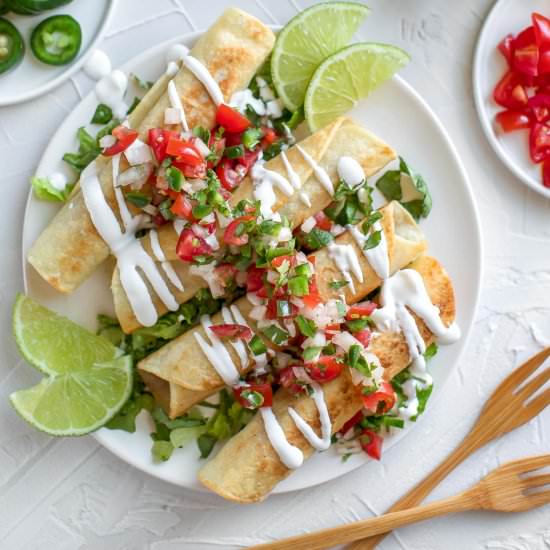 Homemade Vegetarian Taquitos