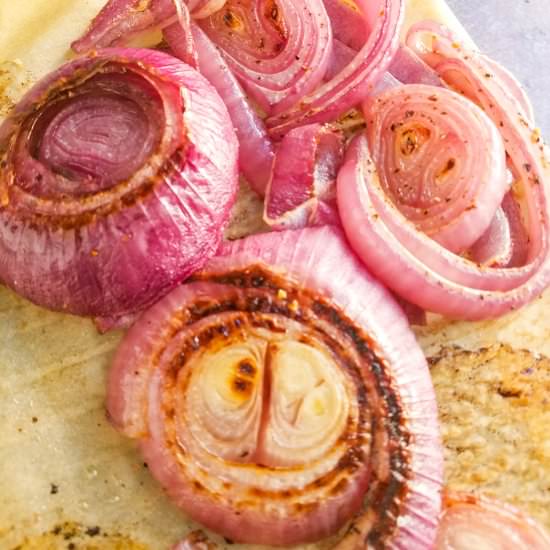 Oven Roasted Red Onions