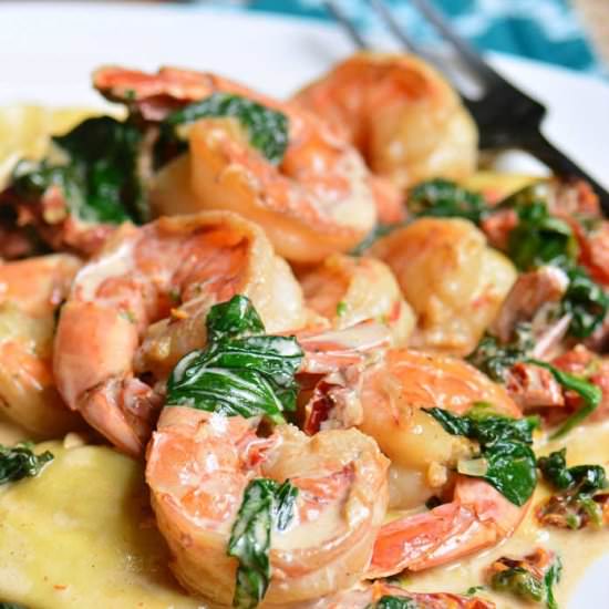 Creamy Tuscan Shrimp Ravioli