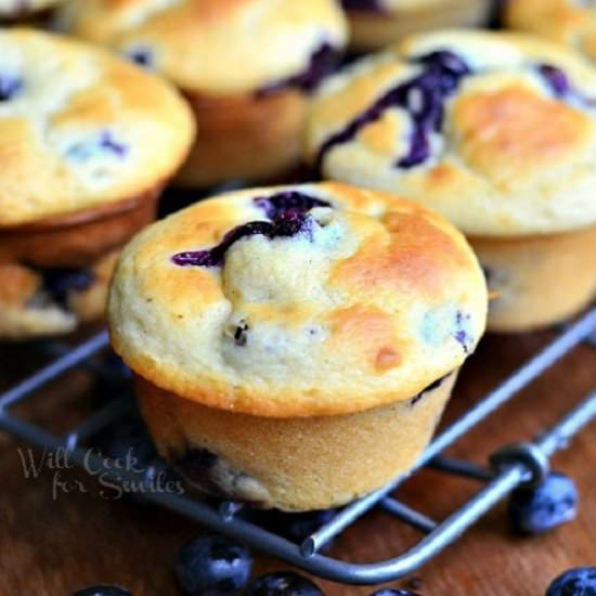 Vanilla Blueberry Muffins