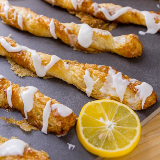 Lemon Puff Pastry Sticks