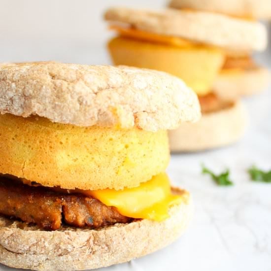 Vegan breakfast sandwich