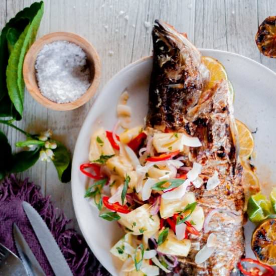 Barramundi with Pineapple Salsa