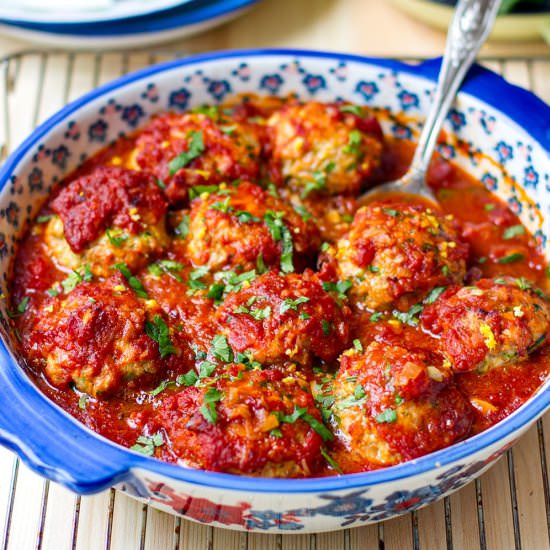 Baked Chicken Meatballs