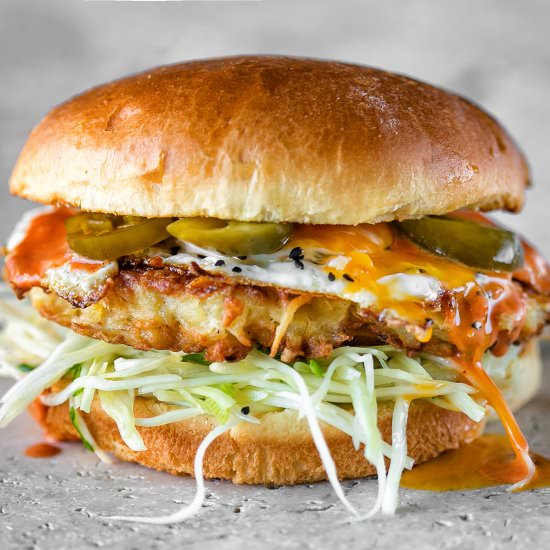 Potato Rosti Burger with Chill Mayo
