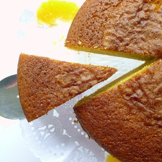 Orange-Saffron Olive Oil Cake