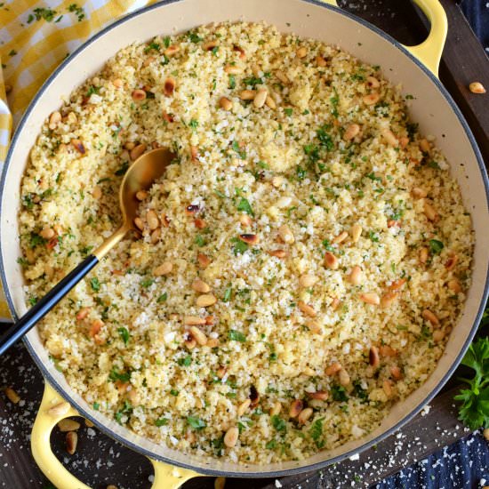 Parmesan and Pine Nut Couscous