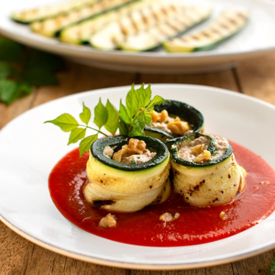 Creamy Zucchini Pinwheels