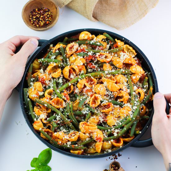 Easy Green Bean Pasta Bake