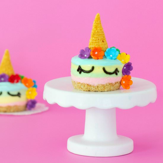 Bite Size Unicorn Cheesecakes
