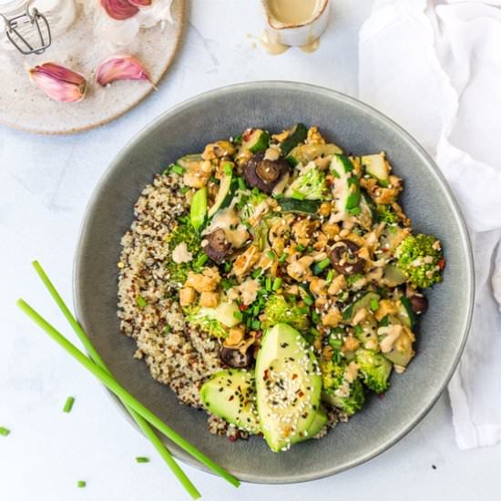 Miso Tahini Greens Stir Fry