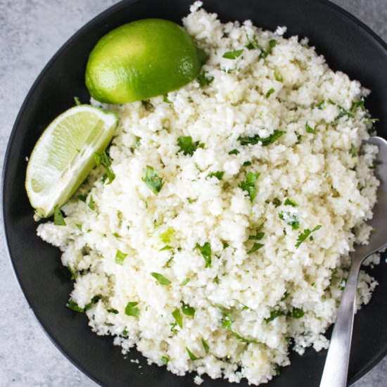 Cilantro Lime Cauliflower Rice