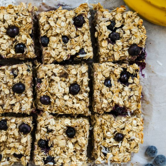 Banana & Blueberry Baked Oatmeal
