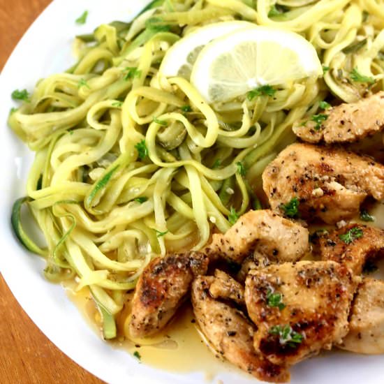 zucchini noodles with chicken