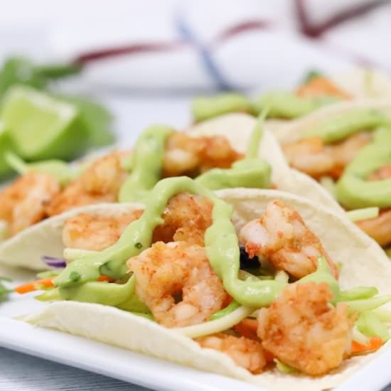 Shrimp Tacos Cilantro Lime Sauce
