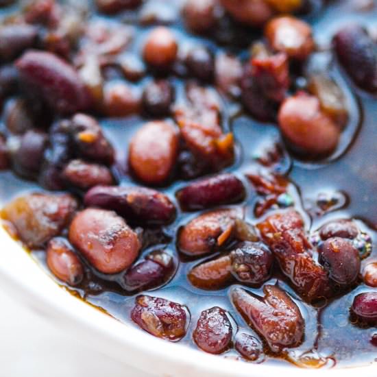 Pressure Cooker Maple Baked Beans