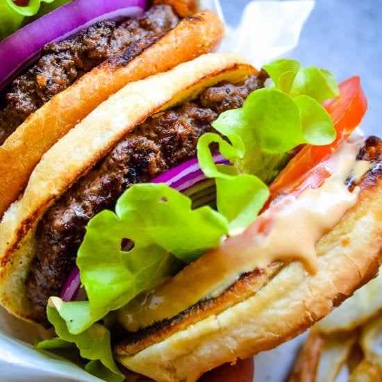 Juicy Indoor Burgers + Sauce
