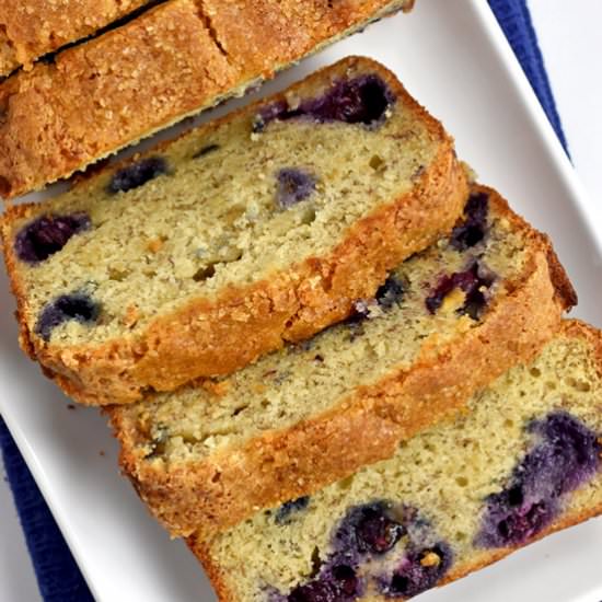 Gluten Free Banana Blueberry Bread