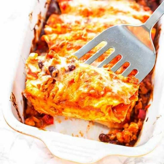 Turkey enchiladas