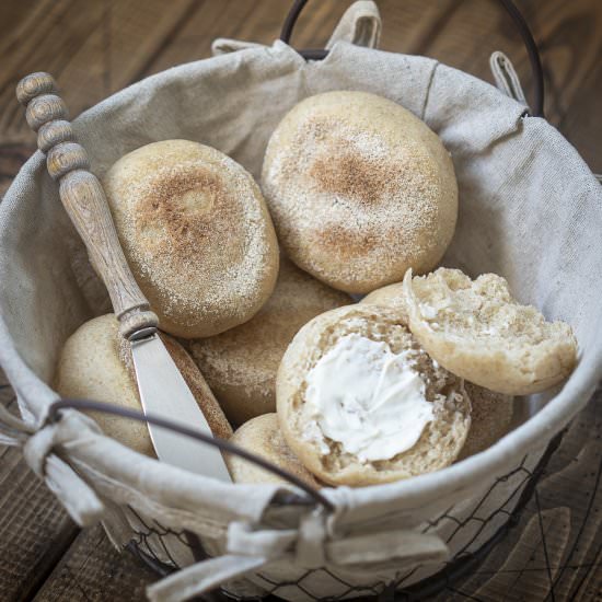Sourdough english muffins