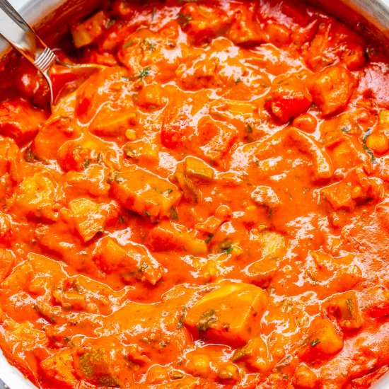 Potato Chickpea Coconut Curry