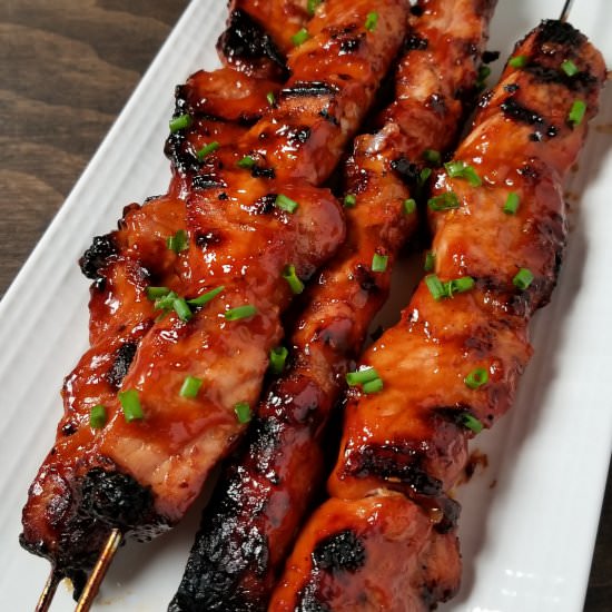 Filipino bbq pork skewers