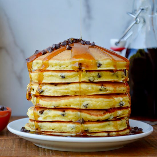 Orange Chocolate Chip Pancakes