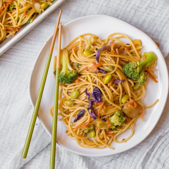 Homemade Veggie Lo Mein