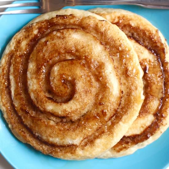 Vegan Cinnamon Swirl Pancakes